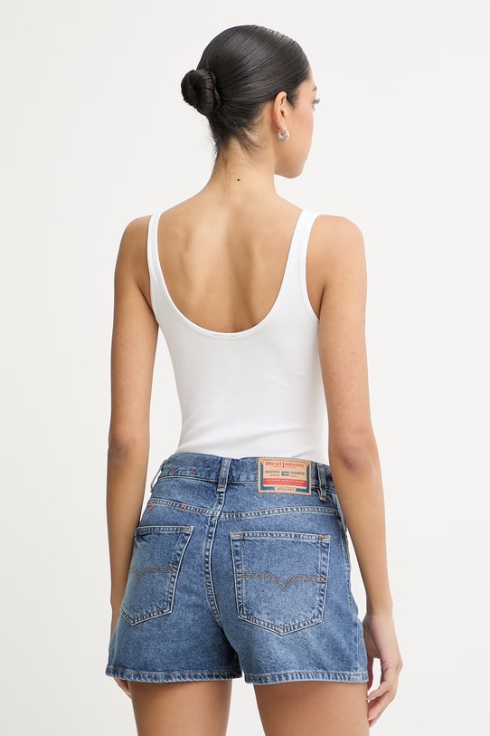 Odzież Diesel body damskie bawełniane z elastanem MAURA-DNM A21582.0LKAR biały