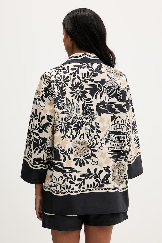 Odzież Ermanno Firenze koszula bawełniana D48EK047EC8 czarny