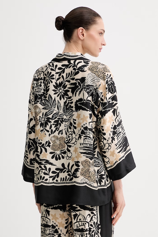 Odzież ERMANNO Firenze koszula damska z wiskozy D48EK047EC9 czarny