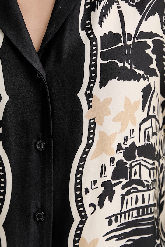 ERMANNO Firenze koszula damska z wiskozy D48EK047EC9 czarny