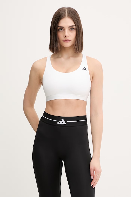 Спортен сутиен adidas Performance Optime изчистен бял KA4731