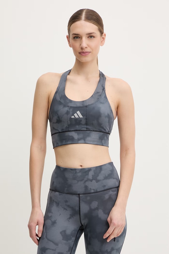 adidas Performance biustonosz sportowy bez fiszbinów szary KC5821