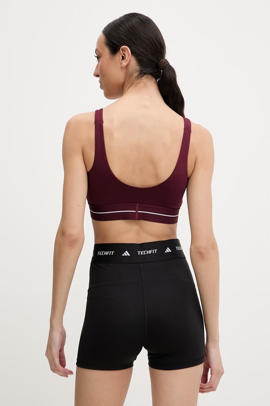 Odzież adidas Performance biustonosz sportowy KC7668 bordowy