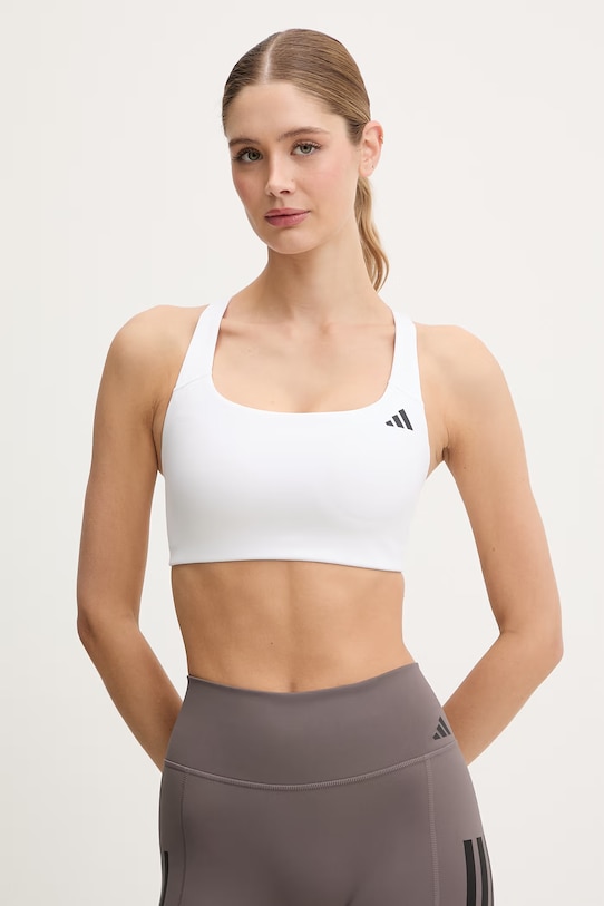 Спортен сутиен adidas Performance Optime без банели бял KD6685