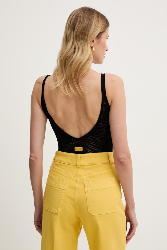 Odzież Elisabetta Franchi body damskie z wiskozy BK80W61E2 czarny