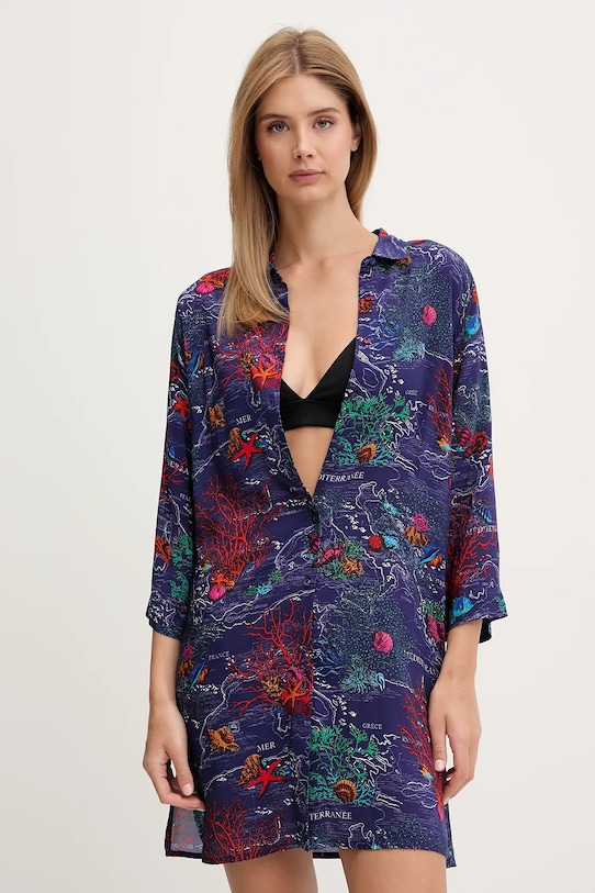 Chantelle koszula plażowa granatowy C14YJ0