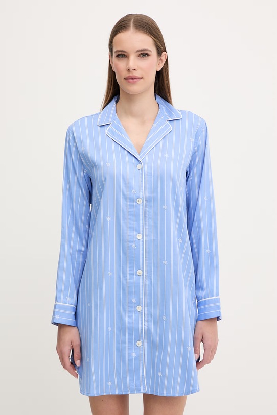 Nočná košeľa Lauren Ralph Lauren látka modrá ILN32490