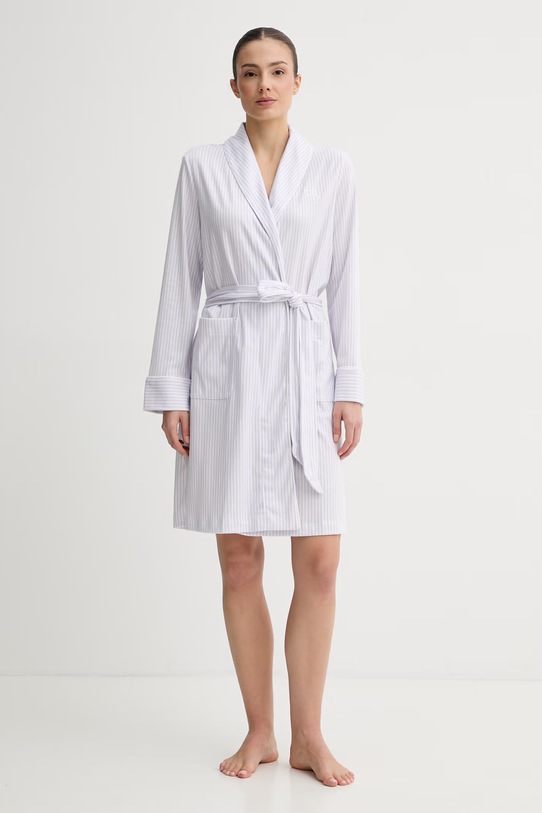 Lauren Ralph Lauren szlafrok damski bawełniany ILN42498 fioletowy SS26