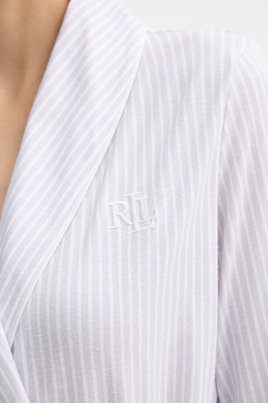 Lauren Ralph Lauren szlafrok damski bawełniany ILN42498 fioletowy