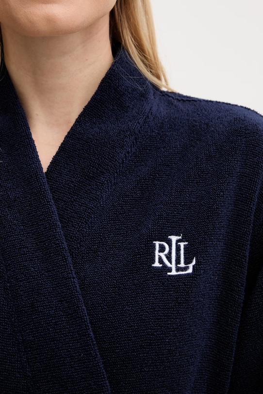 Lauren Ralph Lauren szlafrok frotte damski bawełniany granatowy ILN42505