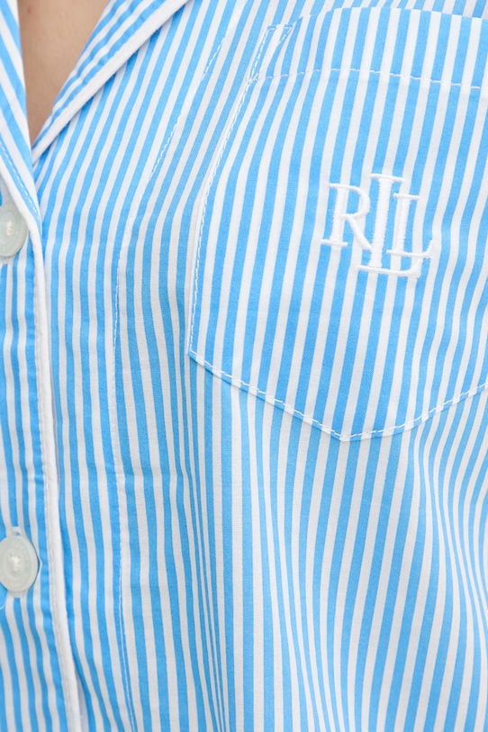 Lauren Ralph Lauren dvoudílné pyžamo dámské s bavlnou ILN12506 modrá