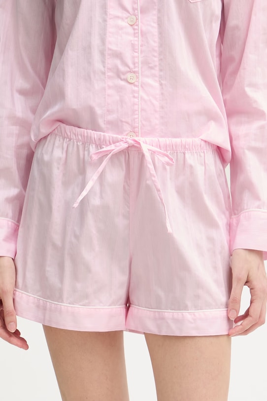 Ρούχα Lauren Ralph Lauren πιζάμες δύο τεμαχίων γυναικείες βαμβακερές ILN12507 ροζ