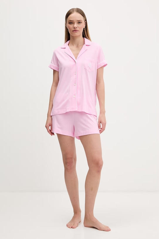 Odzież Lauren Ralph Lauren piżama damska z bawełną ILN12509 różowy