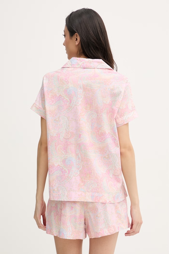 Ρούχα Lauren Ralph Lauren Πυτζάμες δύο τεμαχίων γυναικείες με βισκόζη ILN12512 ροζ