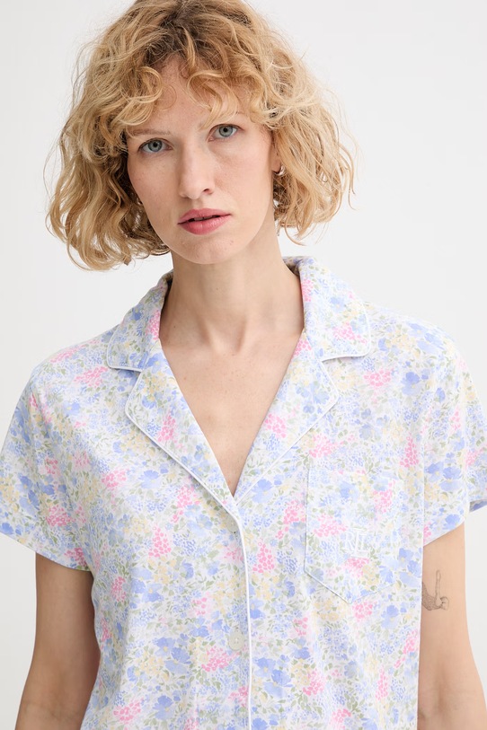 Lauren Ralph Lauren dvoudílné pyžamo dámské s viskózou fialová ILN12515