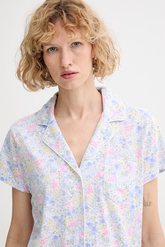 Lauren Ralph Lauren dvoudílné pyžamo dámské s viskózou fialová ILN12515