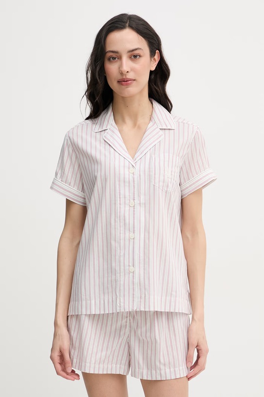 Lauren Ralph Lauren dvojdielne pyžamo dámske s bavlnou béžová ILN12516