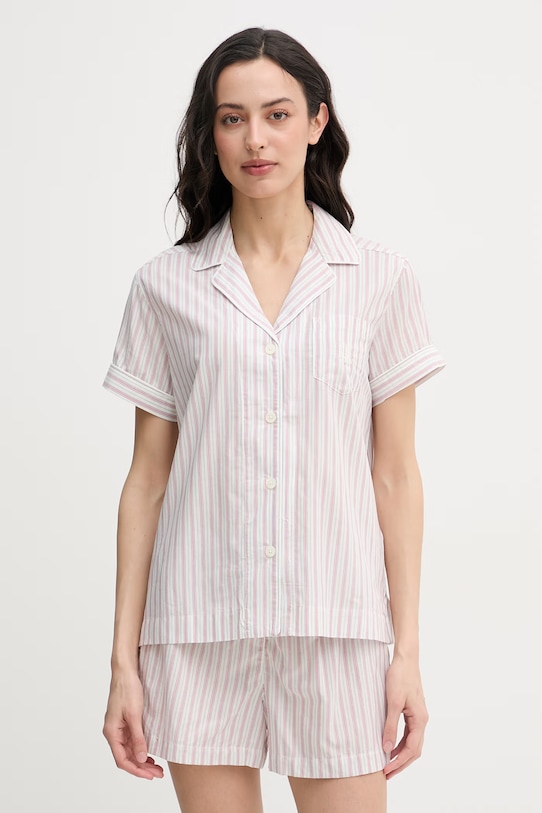 Lauren Ralph Lauren dvoudílné dámské pyžamo s bavlnou béžová ILN12516