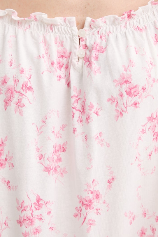 Lauren Ralph Lauren nočná košieľka dámska s viskózou biela ILN22519