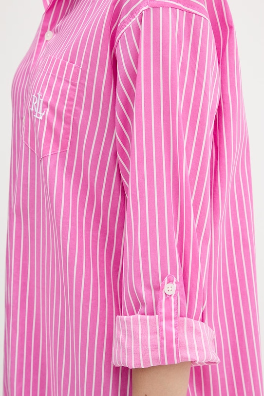 Lauren Ralph Lauren noční košile dámská s viskózou ILN32506 růžová