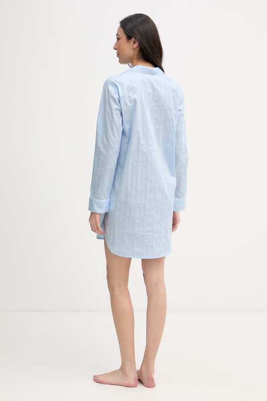 Lauren Ralph Lauren koszula nocna damska bawełniana ILN32507 niebieski SS26