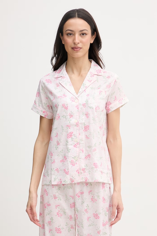 Oblečení Lauren Ralph Lauren dvoudílné pyžamo dámské s bavlnou ILN72512 růžová