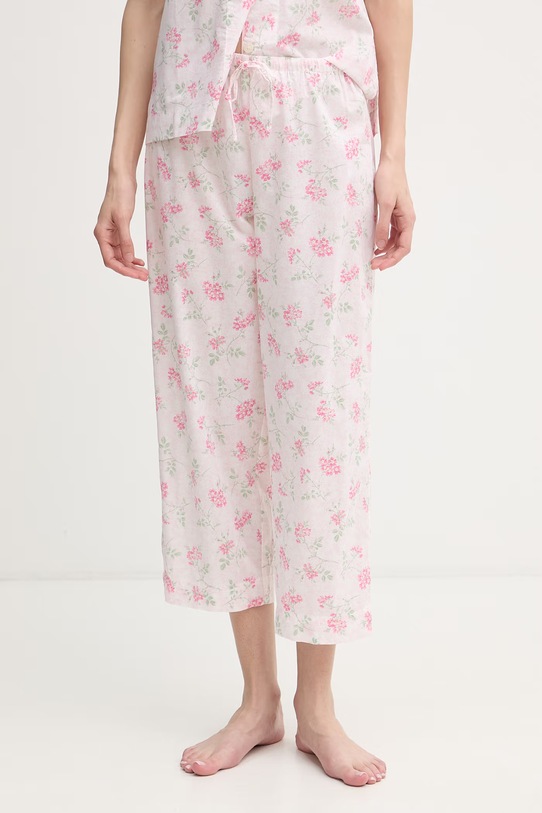 Lauren Ralph Lauren dvoudílné pyžamo dámské s bavlnou růžová ILN72512