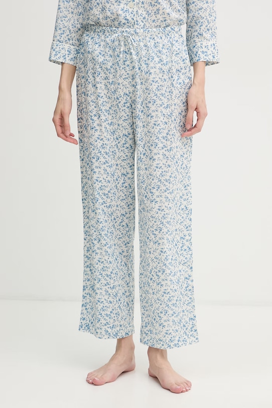 Lauren Ralph Lauren dvoudílné pyžamo dámské s bavlnou modrá ILN92516