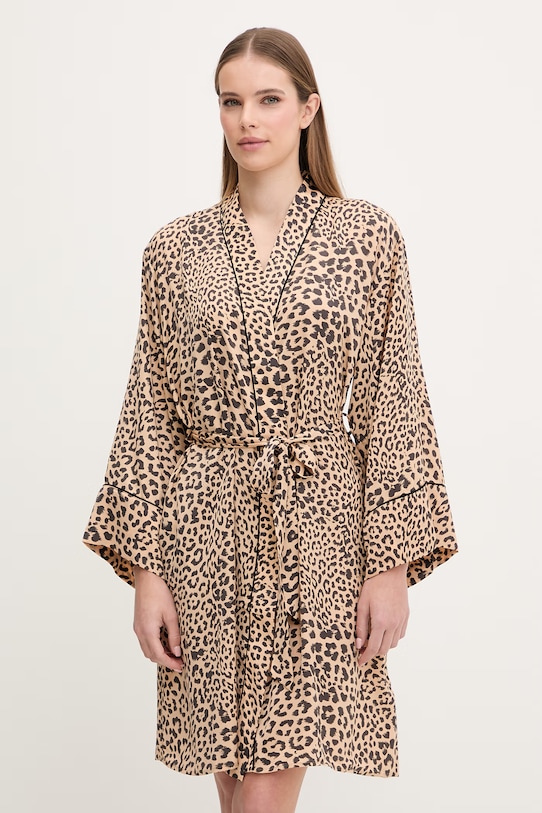 Dkny szlafrok tkanina beżowy YI10099