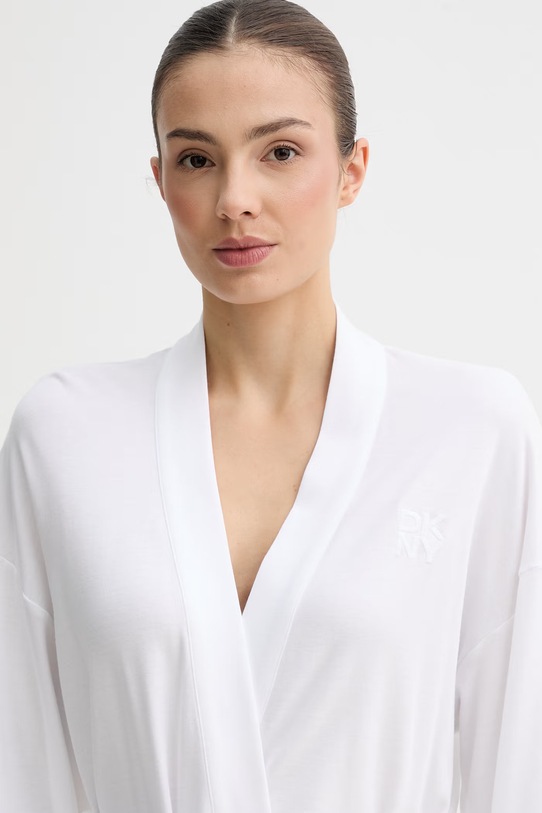 DKNY szlafrok damski bawełniany biały YI10100