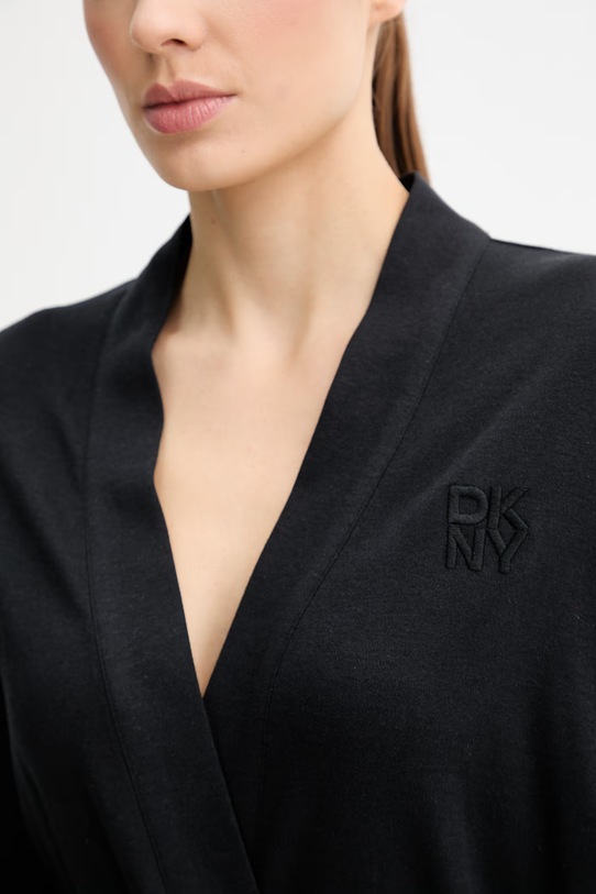 DKNY szlafrok damski bawełniany YI10100 czarny