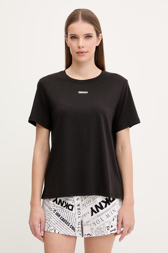 Pyžamo Dkny pletenina čierna YI90095