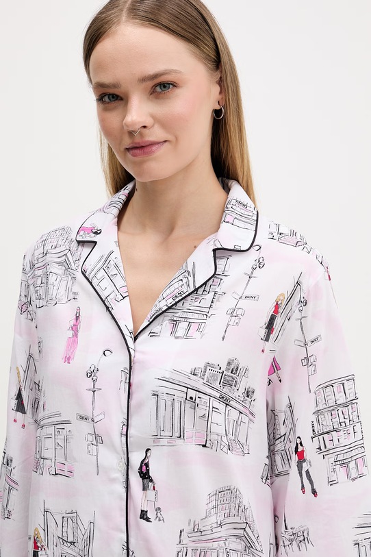 Oblečenie DKNY nočná košieľka dámska s viskózou YI00108 biela