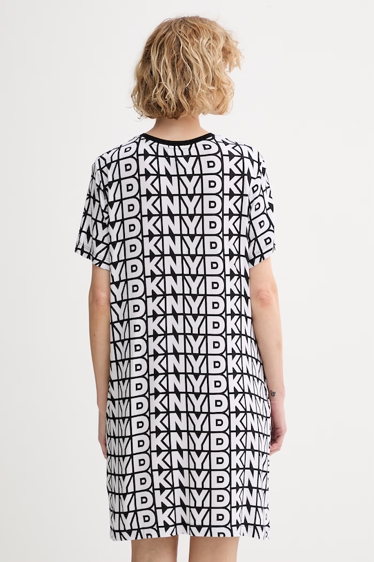 DKNY koszula nocna damska z wiskozą YI30107 czarny SS26