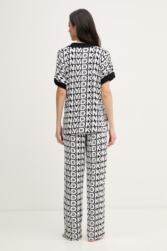 Oblečení DKNY dvoudílné pyžamo dámské s viskózou YI80107 bílá