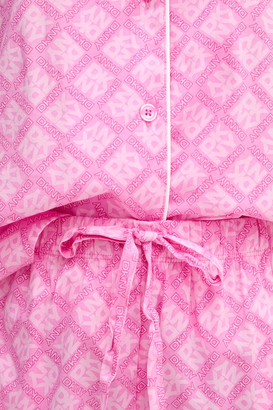 DKNY piżama damska z bawełny YI80108 różowy