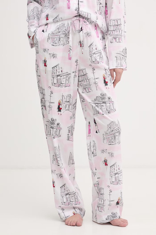 Odzież DKNY piżama damska z bawełną YI90108 biały