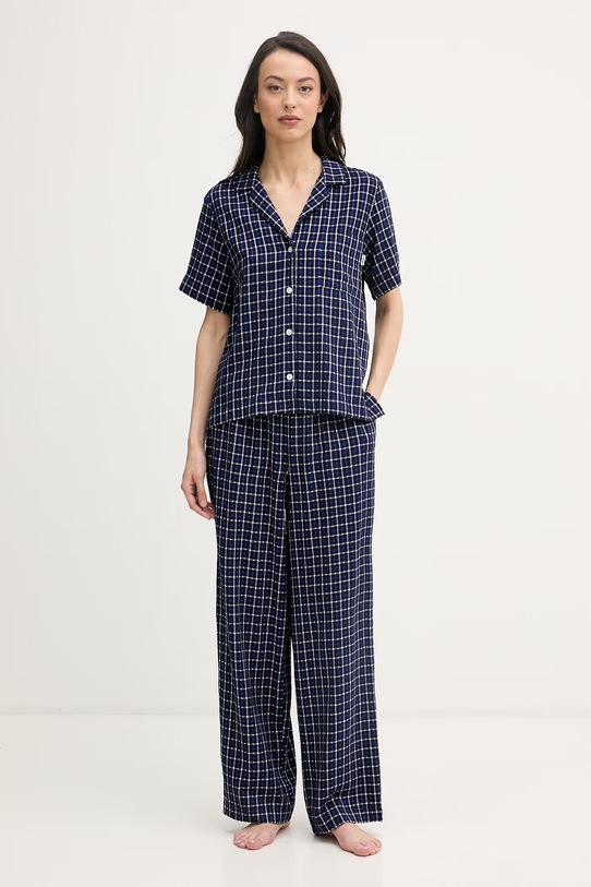DKNY piżama dwuczęściowa damska z wiskozą granatowy YI90110