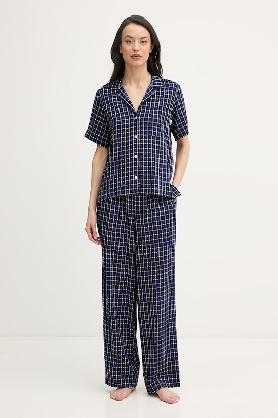 DKNY piżama dwuczęściowa damska z wiskozą granatowy YI90110