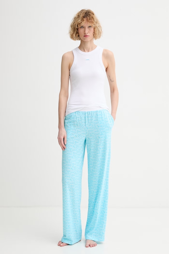 DKNY пижама от две части дамска с вискоза тюркоазен YI90112