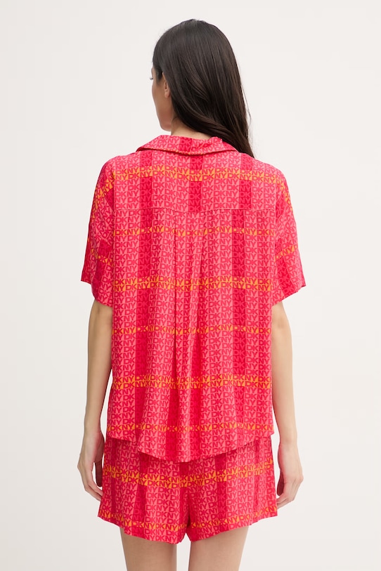 Odzież DKNY piżama dwuczęściowa damska z wiskozy YI90113 czerwony