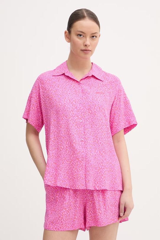 DKNY piżama dwuczęściowa damska z wiskozy różowy YI90113