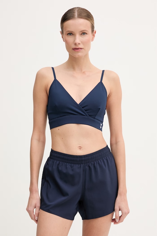 Hummel biustonosz do jogi nadruk granatowy 232394