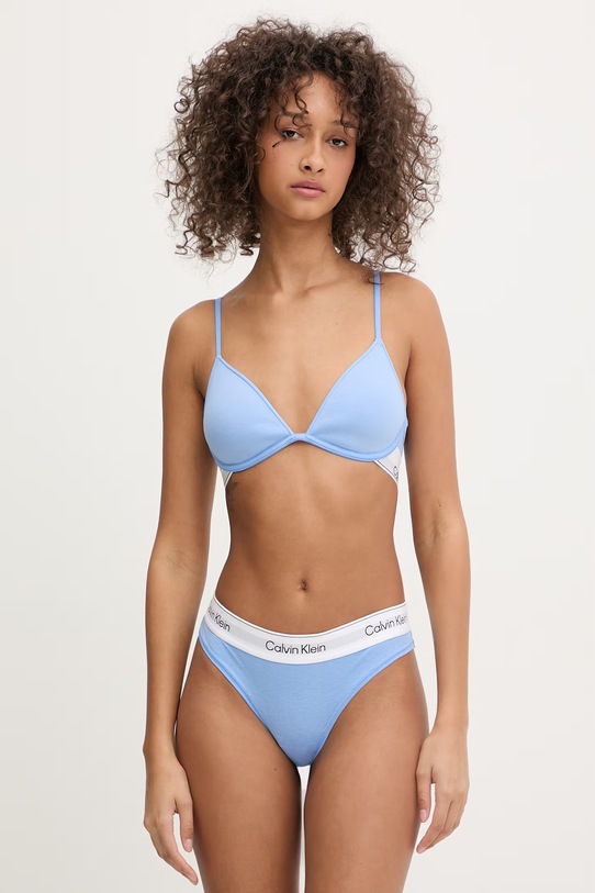 Calvin Klein Underwear Podprsenka plunge LV00QF8665 modrá SS26