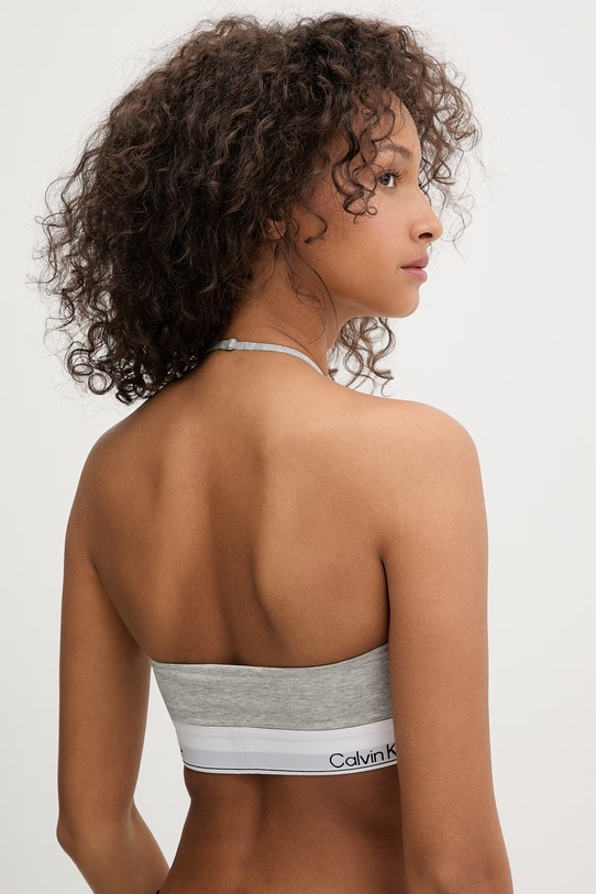 Calvin Klein Underwear biustonosz z bawełną LV00QF8669 szary SS26