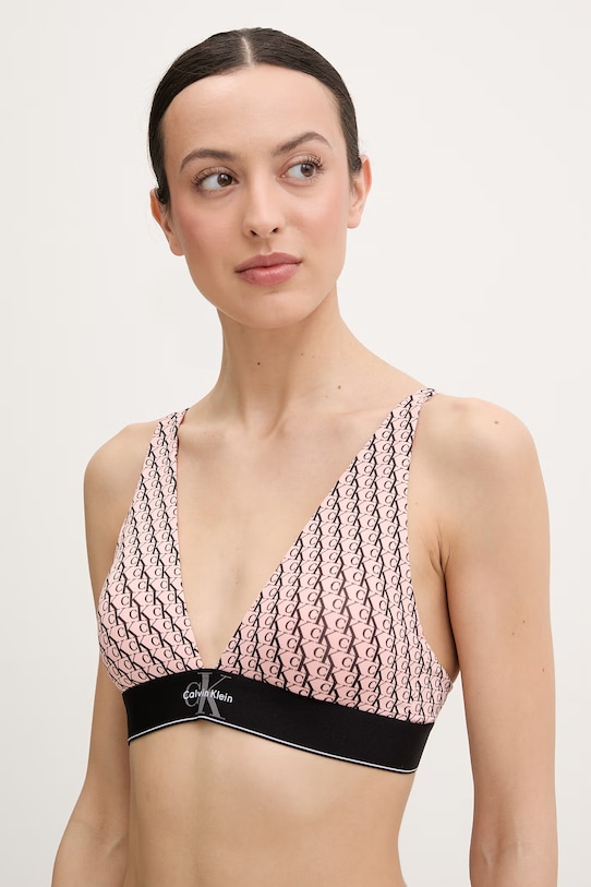 Odzież Calvin Klein Underwear biustonosz trójkątny LV00QF8703 pomarańczowy