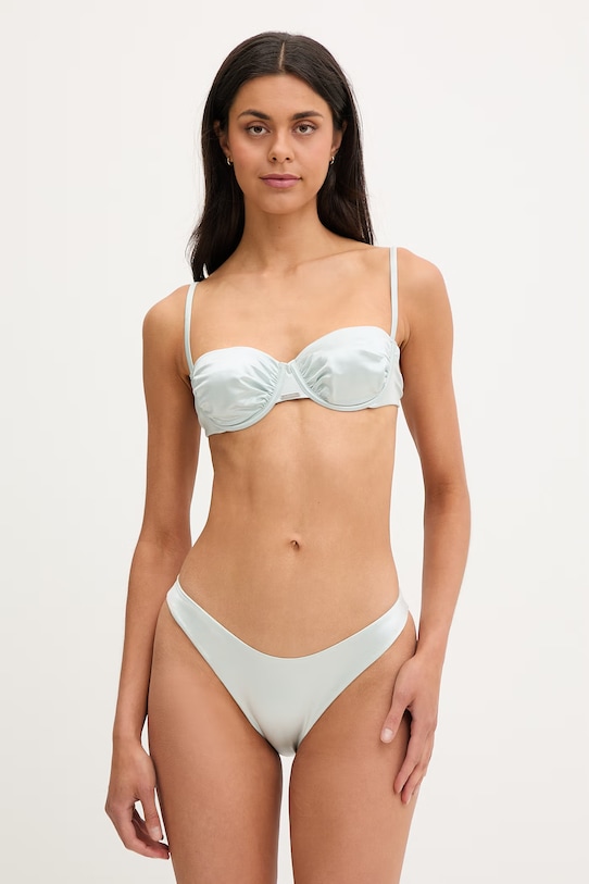 Calvin Klein chiloți brazilieni de baie pentru femei LV00Q61116 turcoaz SS26