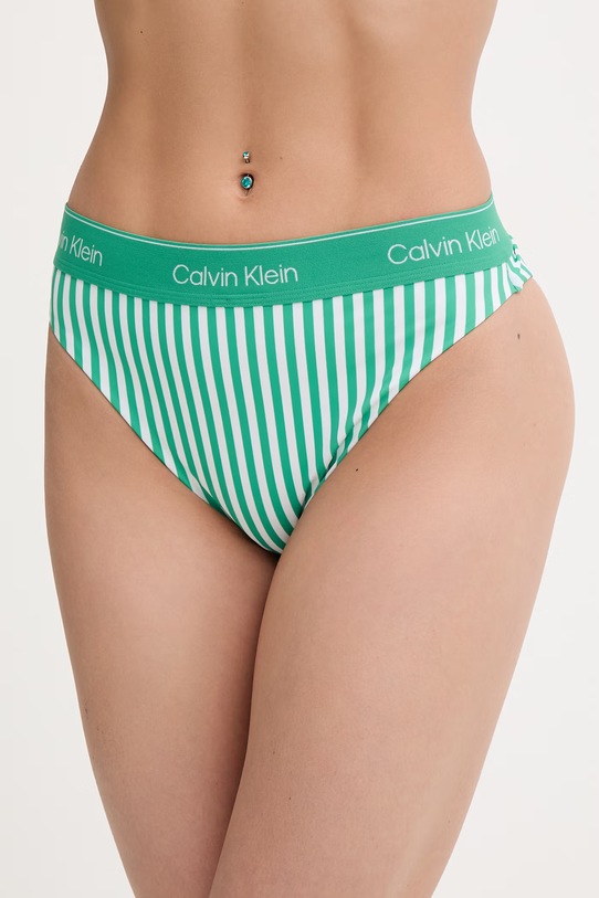 Calvin Klein Brazilske kopalne hlačke ženske zelena LV00Q61131
