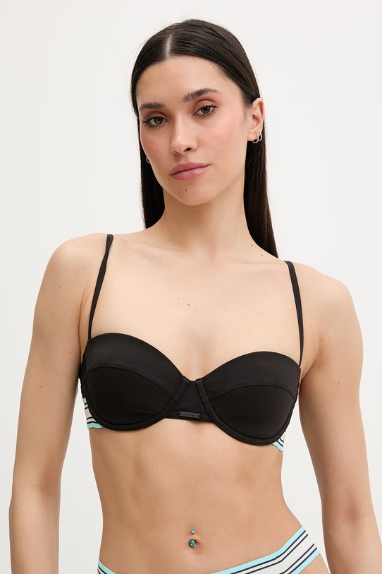 Calvin Klein горнище на бански дамско черен LV00Q61102