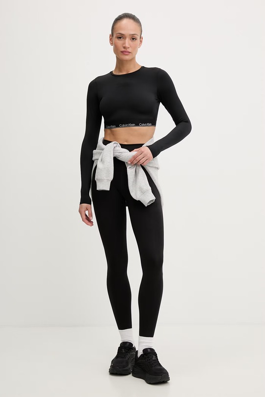Calvin Klein majica dugih rukava ženska LV00Q61128 crna SS26